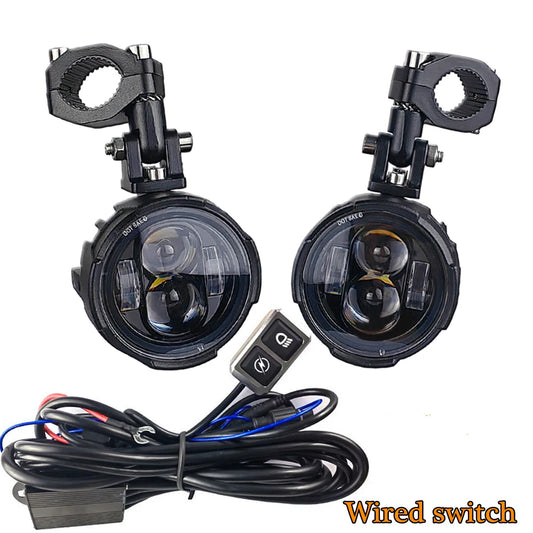 Phares LED moto bicolores
