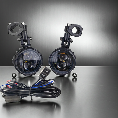 Phares LED Moto Bicolores – Feux Avant Homologués, Installation Universelle
